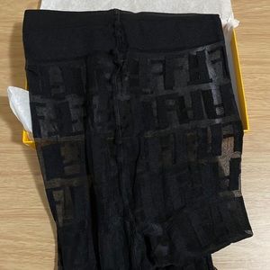 Black Pantyhose with all-over FF motif